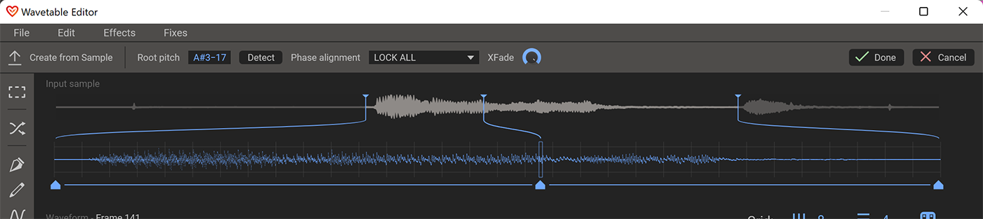 Convert Sample to Wavetable